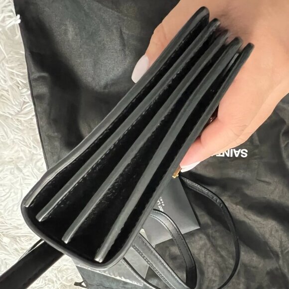 SAINT LAURENT Calfskin Monogram Small Dylan Shoulder Bag in Black - Picture 5 of 11